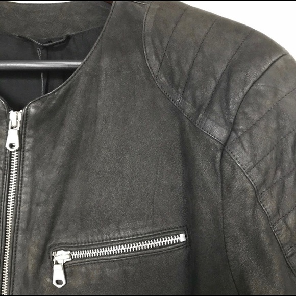 NWT Vince. Beautiful black leather Moto style jacket! - Picture 3 of 7
